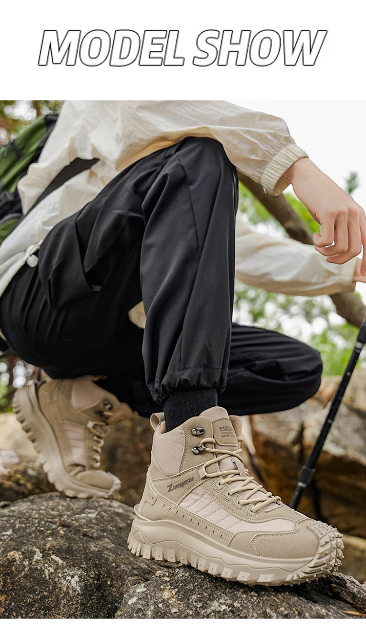 Nuevos Botas de Senderismo Deportivas de Caña Alta Oversize para Otoño, Cómodas Zapatillas Casuales Ligeras de Suela Gruesa, Adecuadas para Actividades al Aire Libre Durante Todo el Año, Caminar, Viajar, Escalada y Equipo de Camping