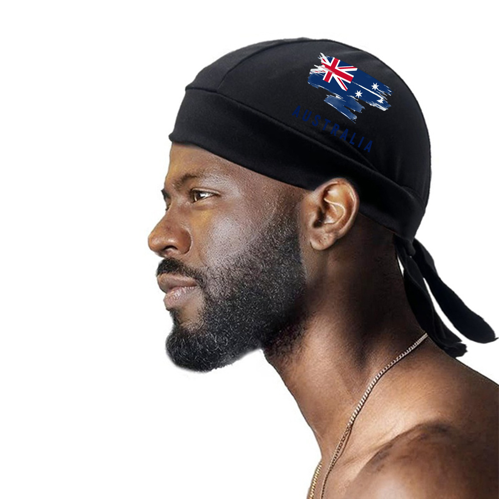 TEMU 1pc Australia Flag Bandana Suitable For - Soft Comfortable Pirate Headwear With Australian Print, For Costume Parties, Themed Events, Daily