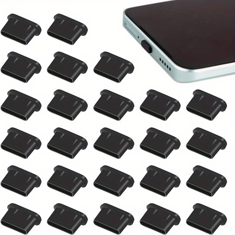 25/50pcs Usb C Dust Plug, Usb C Plug Cover Soft Silicone Usb Charging Port Cover For Iphone 15 Series, Galaxy S23/s22/s21, Note 20 And All Type-c Ports
