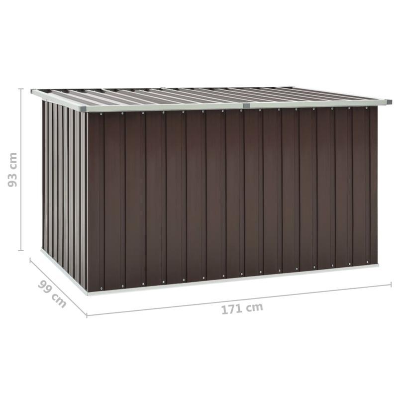 brown garden box measuring 171   x 93 cm box cabinet rack for outdoor storage