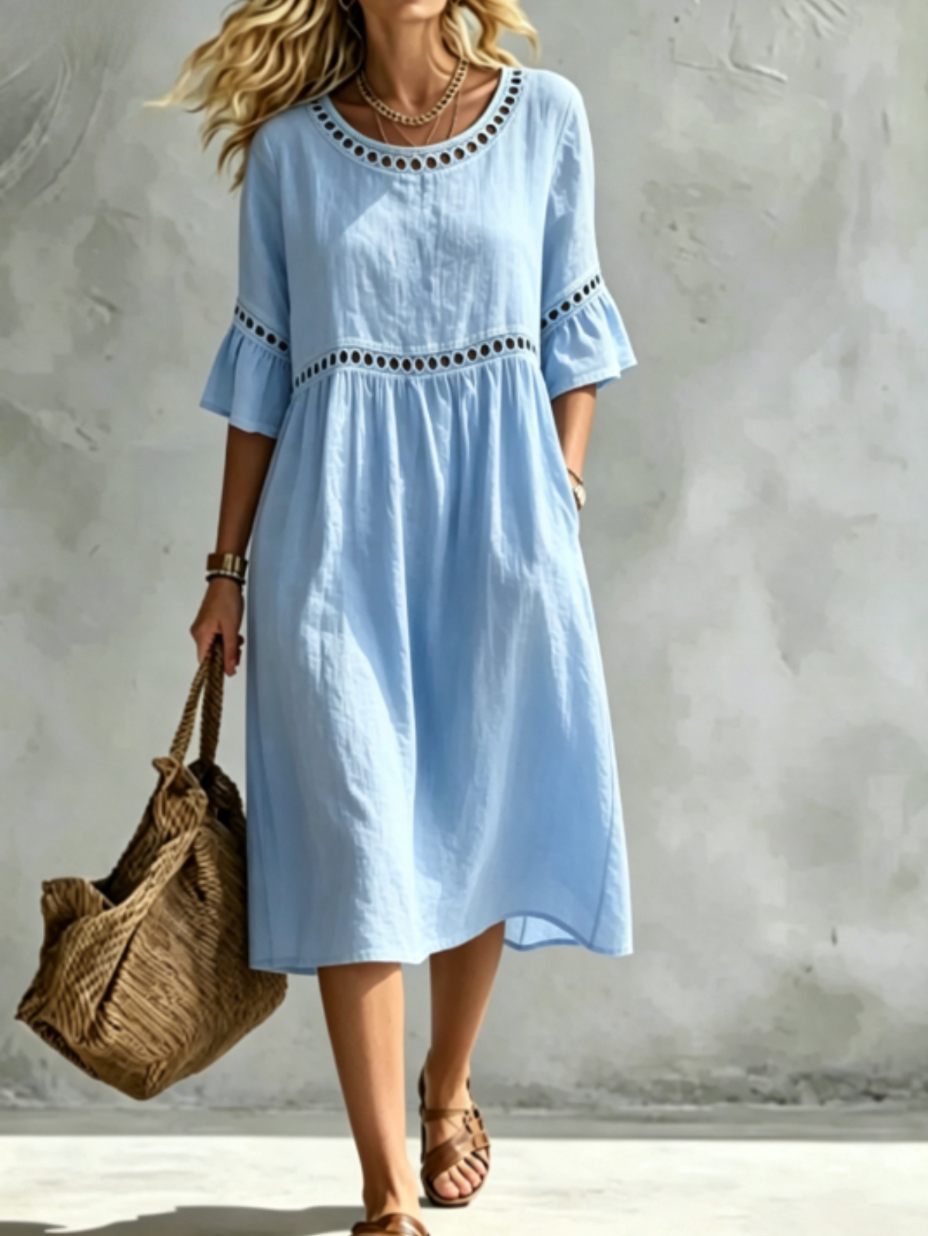 women cotton dresses sold on Temu United States