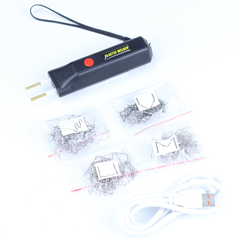 TEMU Rechargeable Plastic Welder, 100w Usb-c Charging And Battery Powered Hot Stapler Plastic Repair Kit, Cordless Plastic Welder Gun With 200 ,