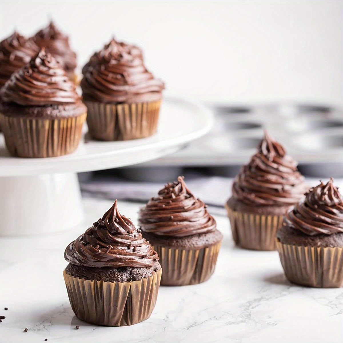 1000pcs heavy duty greaseproof cupcake liners non stick baking cups heat resistant up to for wedding birthday party   commercial home kitchen use 1000 count party supplies uniform shape   material event planners Product details 3