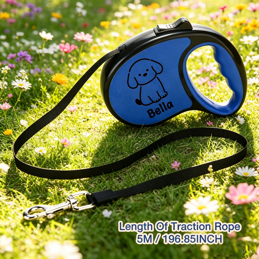 Personalized Stretch Pet Leash with Customizable Name
