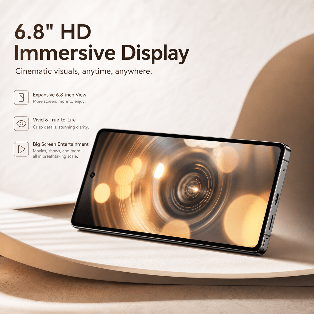 senior   unlocked spare device 6 8 hd large screen 4 64gb expandable   facial recognition   case type c cable Product details 1