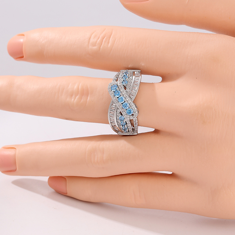 Elegant Bridal Wedding Jewelry Cross Band Ring