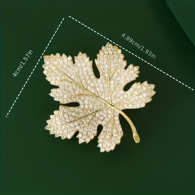 Elegant Maple Leaf Brooch for Suits & Evening Dresses