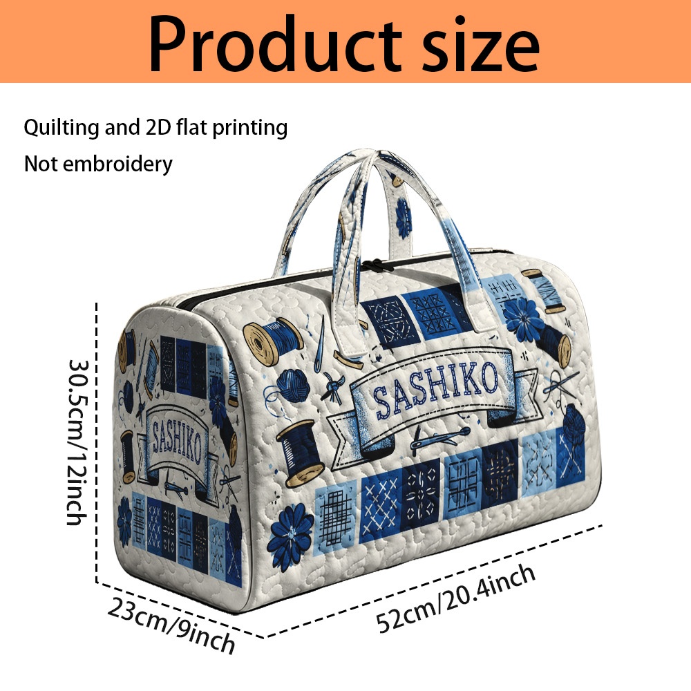 TEMU 1pc Ridesay Embroidery Quilted Tote Bag - Large Capacity Washable Handbag Suitable For Boarding Flights, Carry-on Luggage Organizer With Quilted