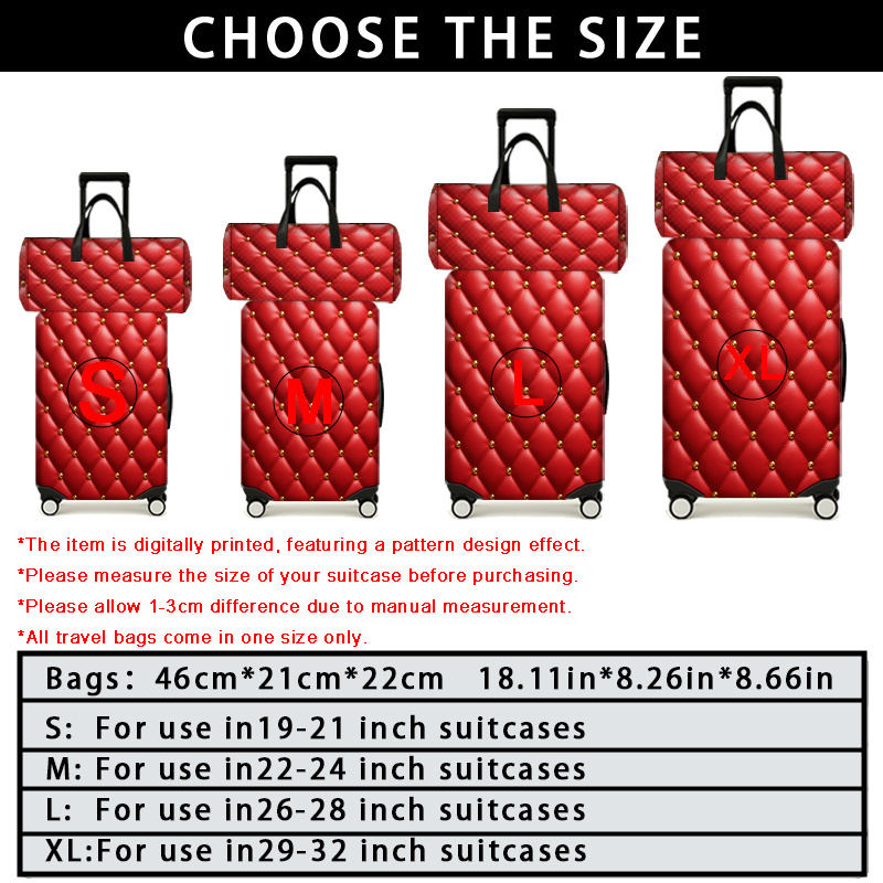TEMU /2pcs Travel Bag Set 2pcs Set (1 Luggage Protection 1 Travel Bag), Travel Accessories Suitable For Vacations, Business Trips, Family , And To
