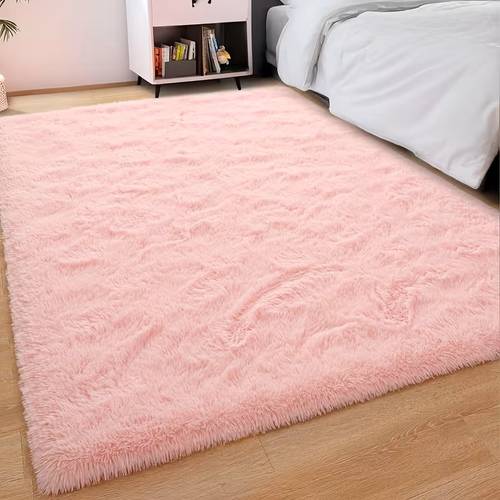 1pc sea plush carpet suitable for bedroom rug soft fluffy machine washable thick pile cozy bedside hallway runner modern minimalist suitable for room decor gift for home decoration