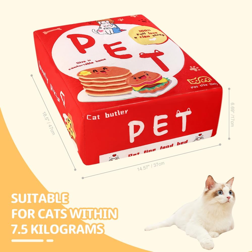 red/ bed, suitable for cats and small dogs, funny covered cat couch, unique cat cave house, desk cat hideaway enclosed bed, additions for indoor kitten cat houses Product details 2