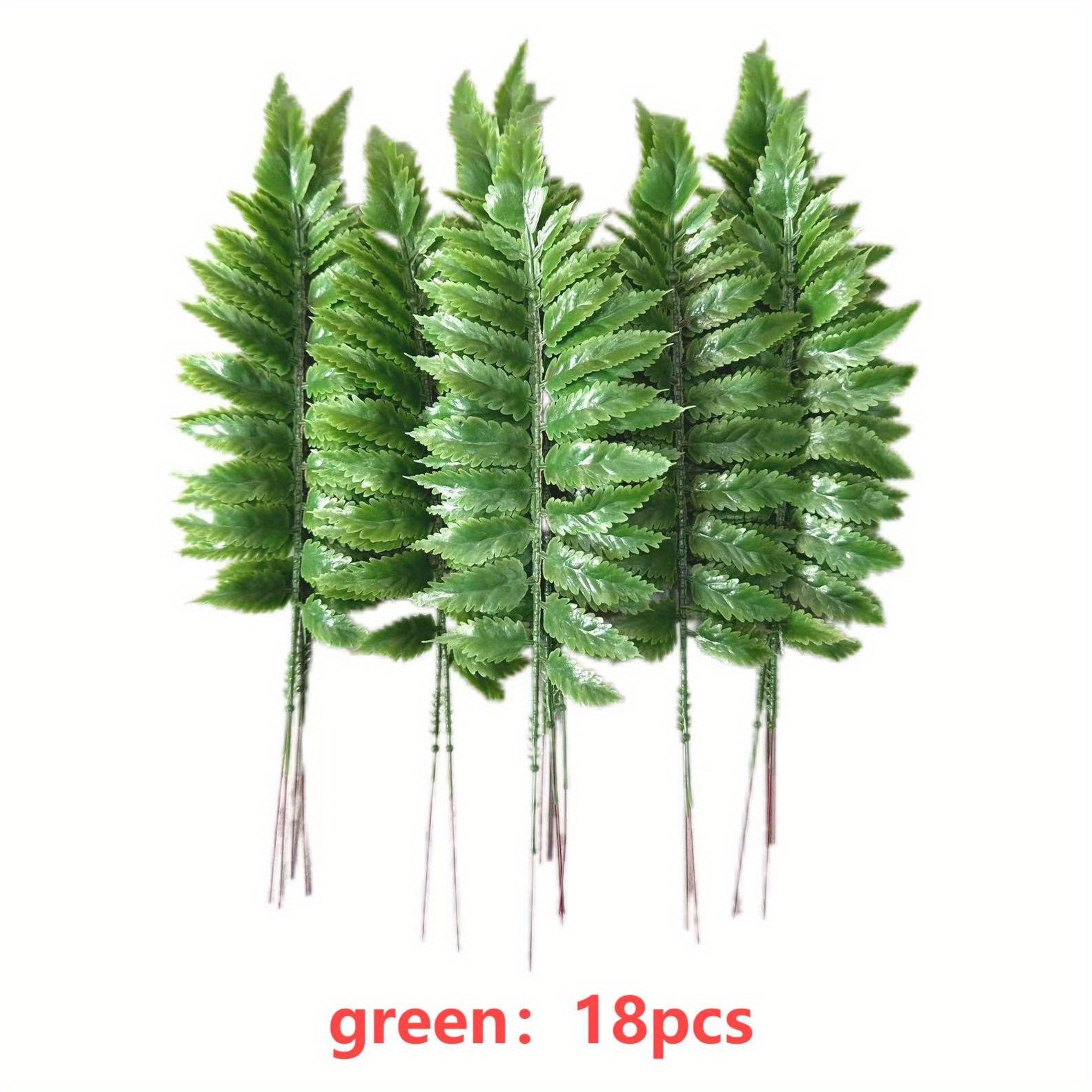 Image of 18pcs Simulation Green Plant, Real Touch, Suitable For Wedding Party, Home, Office, Outdoor Green Plant Decoration, Handmade , Spring Summer Autumn Indoor And Outdoor Decoration-garden Lovers"