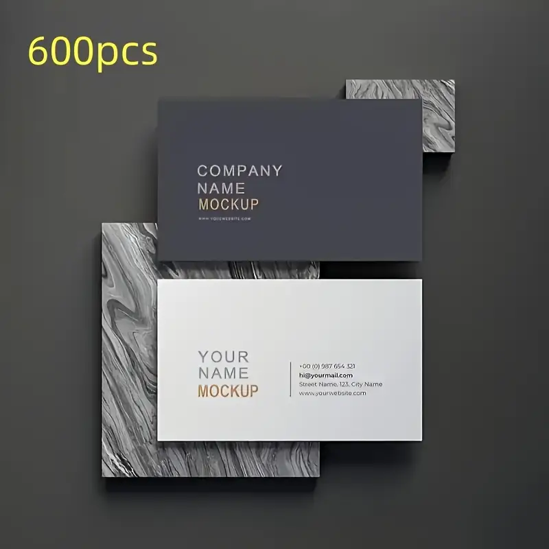 customizable professional dual sided business cards personalized name contact ideal for managers designers high quality paper elegant white background with black font office card Product details 6