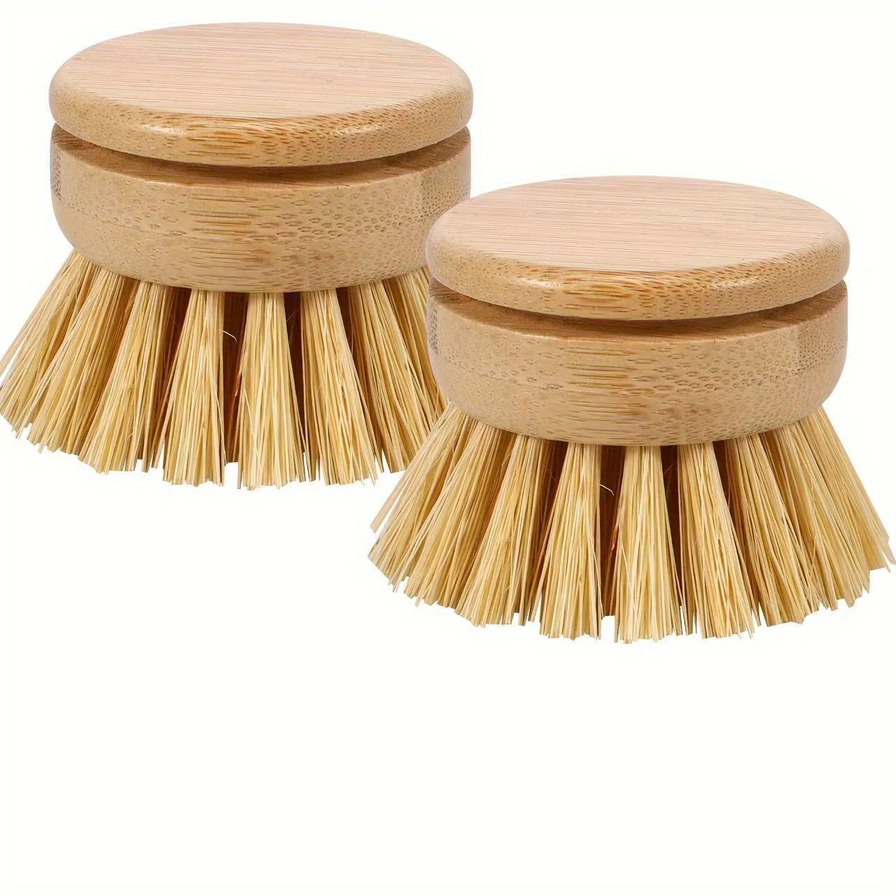 2/4/5/8 Bamboo Disc Brush Heads: Soft Bristles, Easy To Clean Items - Durable, Easy-to-replace Brush Heads For Washing.