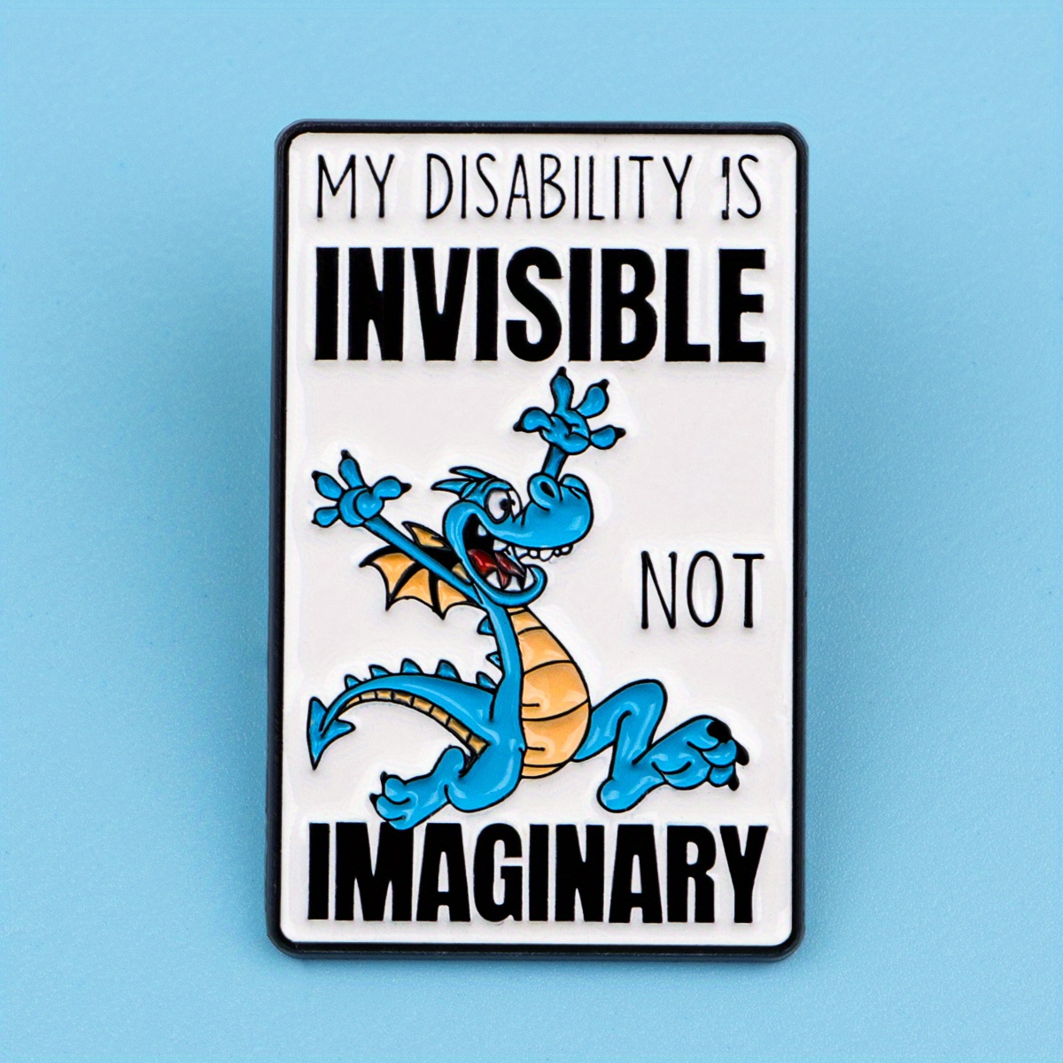 TEMU My Disability Is Invisible Not Cartoon Lapel Pins Enamel Pin For Backpacks Briefcase Badges Brooch For Clothes Accessories Fashion Gifts 1pc