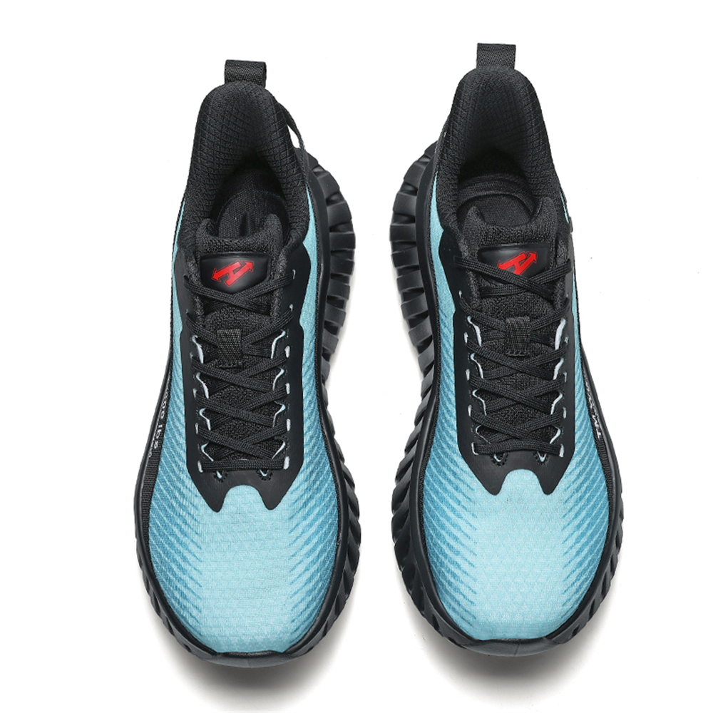 [Sneakers] Men'S Women'S Road Running Shoes, Thick Sole Casual Athletic Shoes for Men, Teenager Outdoor Sports Design, Comfortable Breathable Fabric Upper, Cushioning Shock-Absorbing MD Sole, Non-Slip And Wear-Resistant, Low-Top Lace-Up Closure