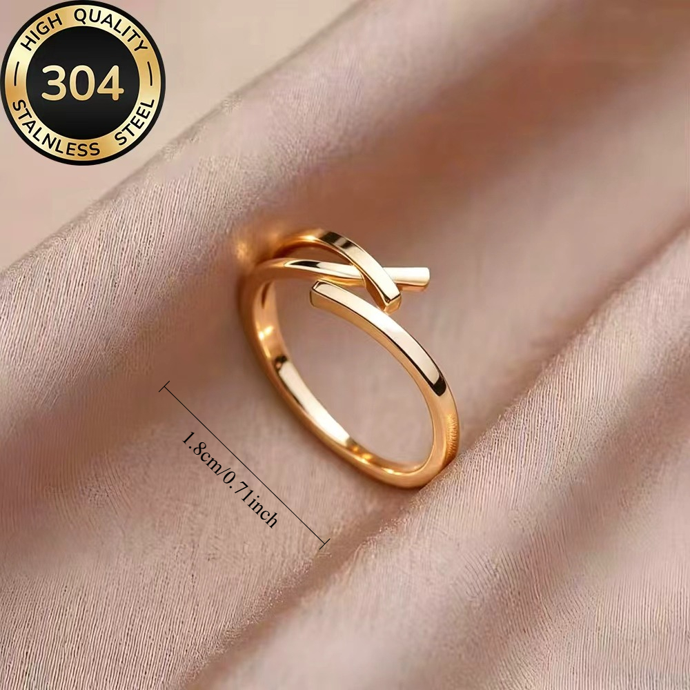 High-quality Hypoallergenic Stainless Steel Open-ring, Tarnish-resistant, Simple and Elegant, a Fashionable Women's Ring Suitable for Daily Wear or Parties, a Jewelry Accessory, and a Delicate Gift for Women.