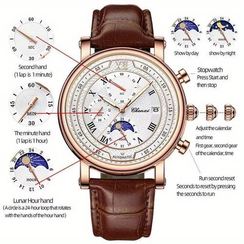 watch men business casual watches faux leather band chronograph quartz wristwatches men best present montre homme relogio masculino reloj hombre