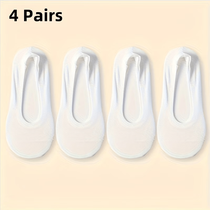 TEMU 4 di Calzini Estivi a per Ragazze, Antiscivolo, Nuovo Stile Estivo, Assorbi-Sudore, Antiodore, Traspiranti, Sottili, Corti, Calze Invisibili per