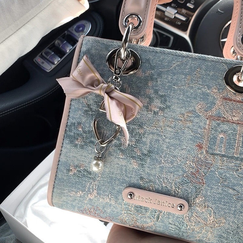 Hot Selling Chinese Color Block Inspired Women's Bag with Elegant Design, Multifunctional Handbag, Fashionable Color Block Splicing, Large Capacity Mobile Phone Cosmetics Storage Bag, Portable Multifunctional Daily Storage Bag