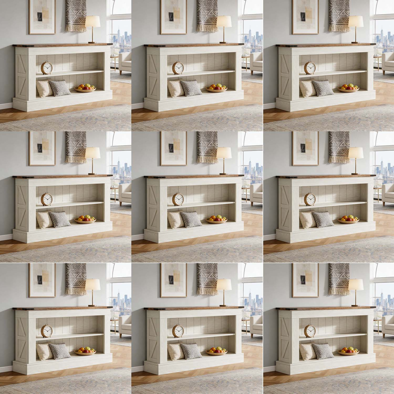 Image of White Tv Stand - 63" Entertainment Center With Storage, Console Table For 70-inch Tv, Home Essential For Living Room & Bedroom, Daily Gift Option