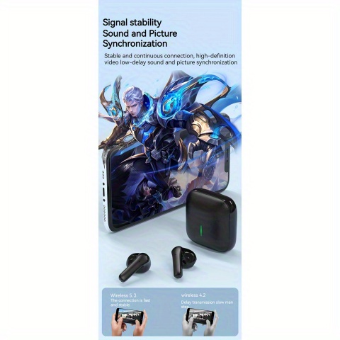 LAN XUN Introducing The Latest Wireless Earbuds with an Exceptionally Long Battery Life- Compact Dual Stereo In-Ear Headphones Designed for Sports And Gaming, Featuring USB Charging And Noise Cancellation for Calls.