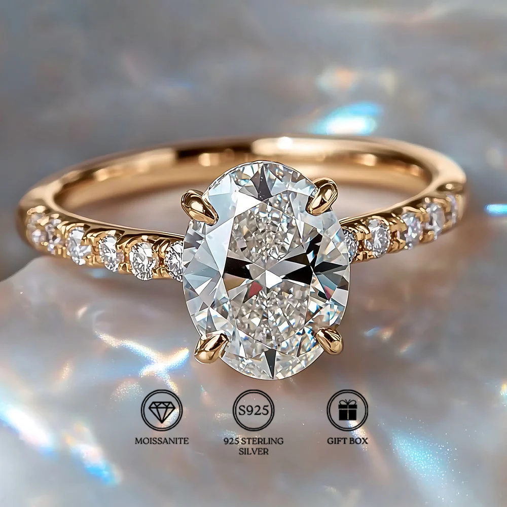 1, 7/2/2g Moissanite 1pc 1/2/3Carat The Captivating 925 Silver Pigeon Egg Moissanite Ring Is Absolutely Breathtaking for A Myriad of Galas, It Serves As A Superb Choice for Anniversaries and A Radiant Option for Proposals