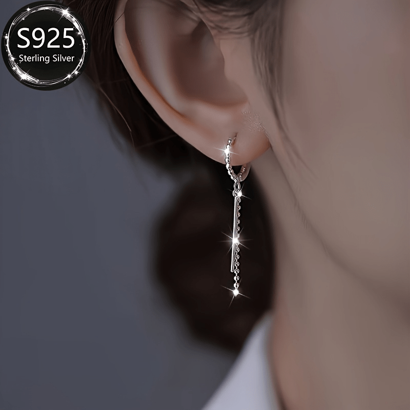 Fashion Geometric Chain Tassel Earrings