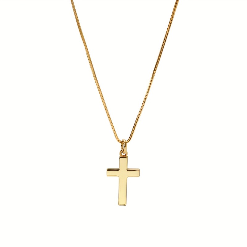 Custom Stainless Steel Cross Pendant Necklace — Personalized Gift