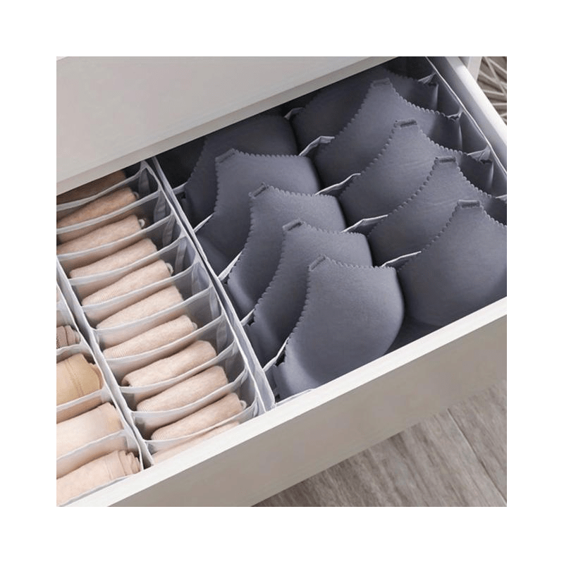 

1pc Transparent 11-grid Mesh Storage Box For Socks & Underwear - Pvc Closet Organizer For Household Items, Ideal For Drawer Organization, Clothes Organizer Storage