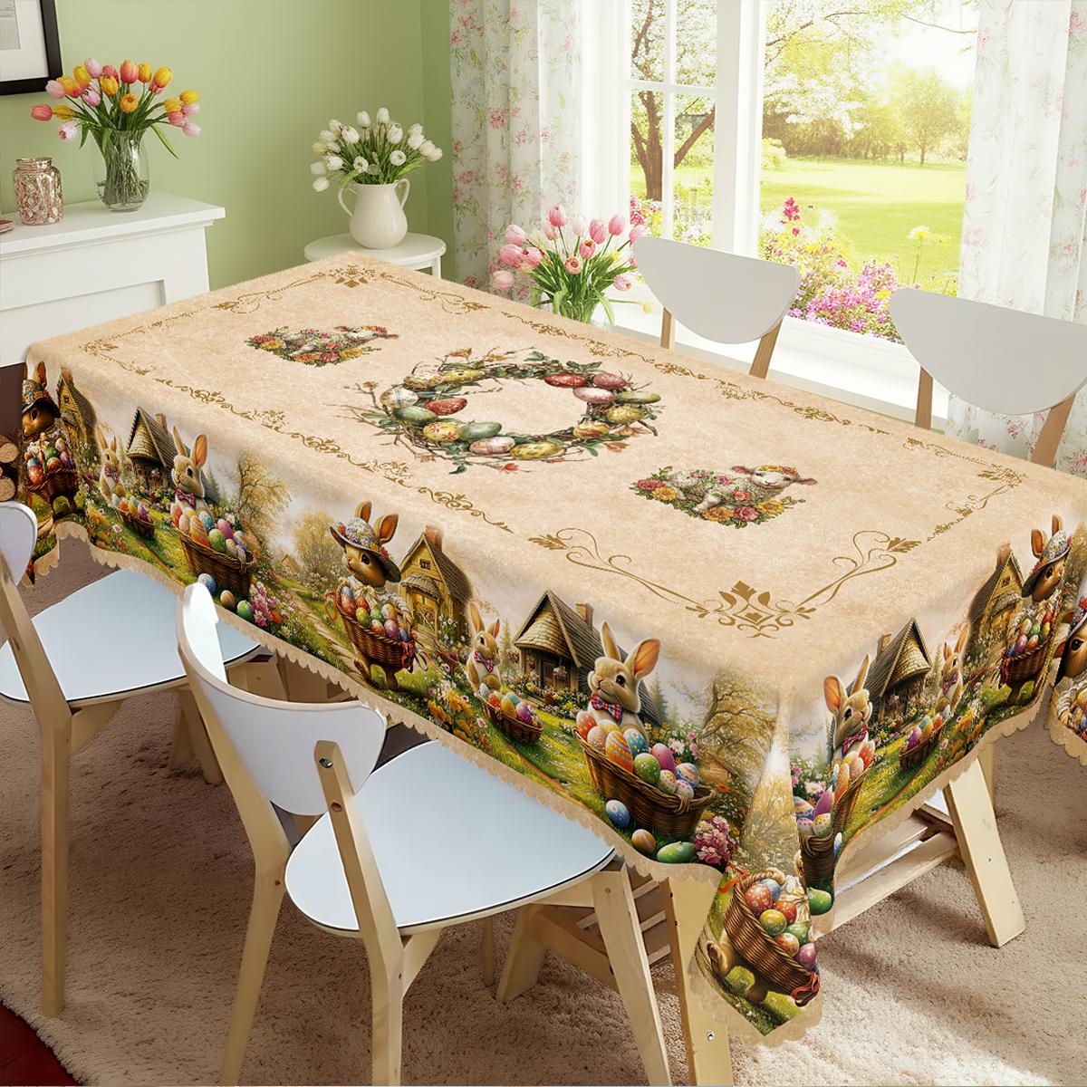 1 stück tischdecke frühlings ostermotiv strapazierfähige
