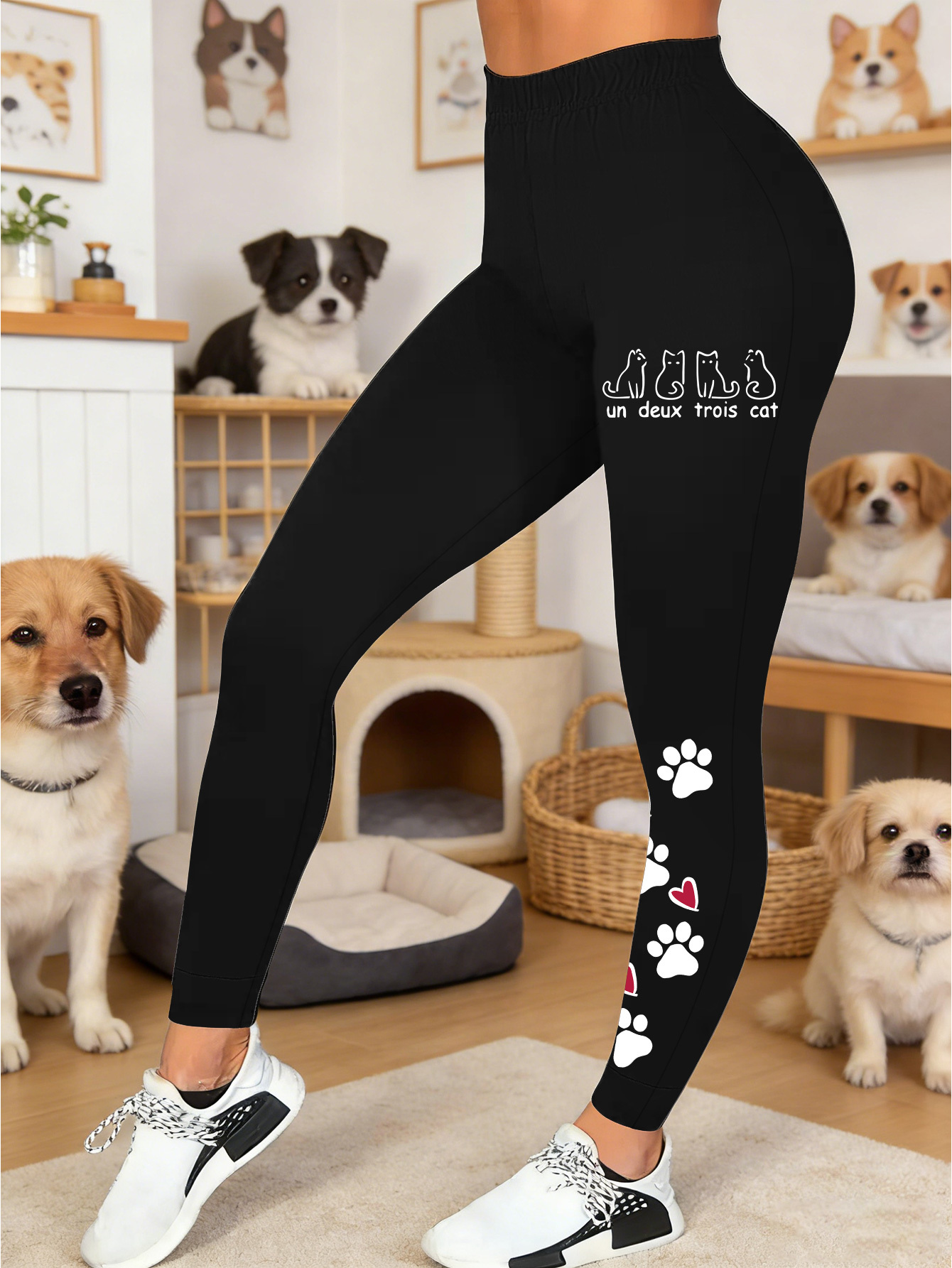 item picture plus size womens   themed leggings   pants with stretchy base layer   for home outdoor wear suitable for pet lovers spring summer fall machine washable wear