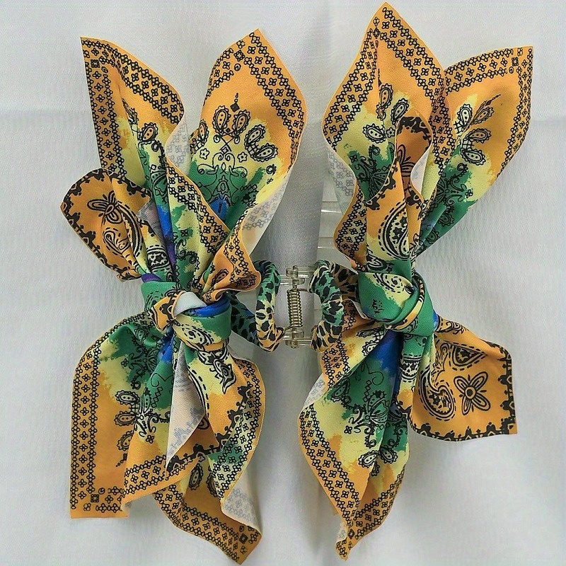 TEMU 1pc/ 8pcs Vintage Bow Hair Claw Clip Nonslip Hair Jaw Clip Hair Claw Clips Boho Styling Hair Accessories For Women