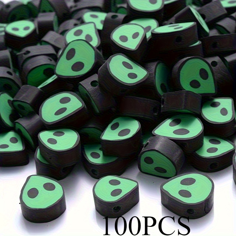 TEMU 100 pièces Perles en Pâte Polymère 8mm - Mignonnes / Perles en Pâte Polymère Adaptées pour l'Artisanat DIY, la Création, les Porte-clés & de