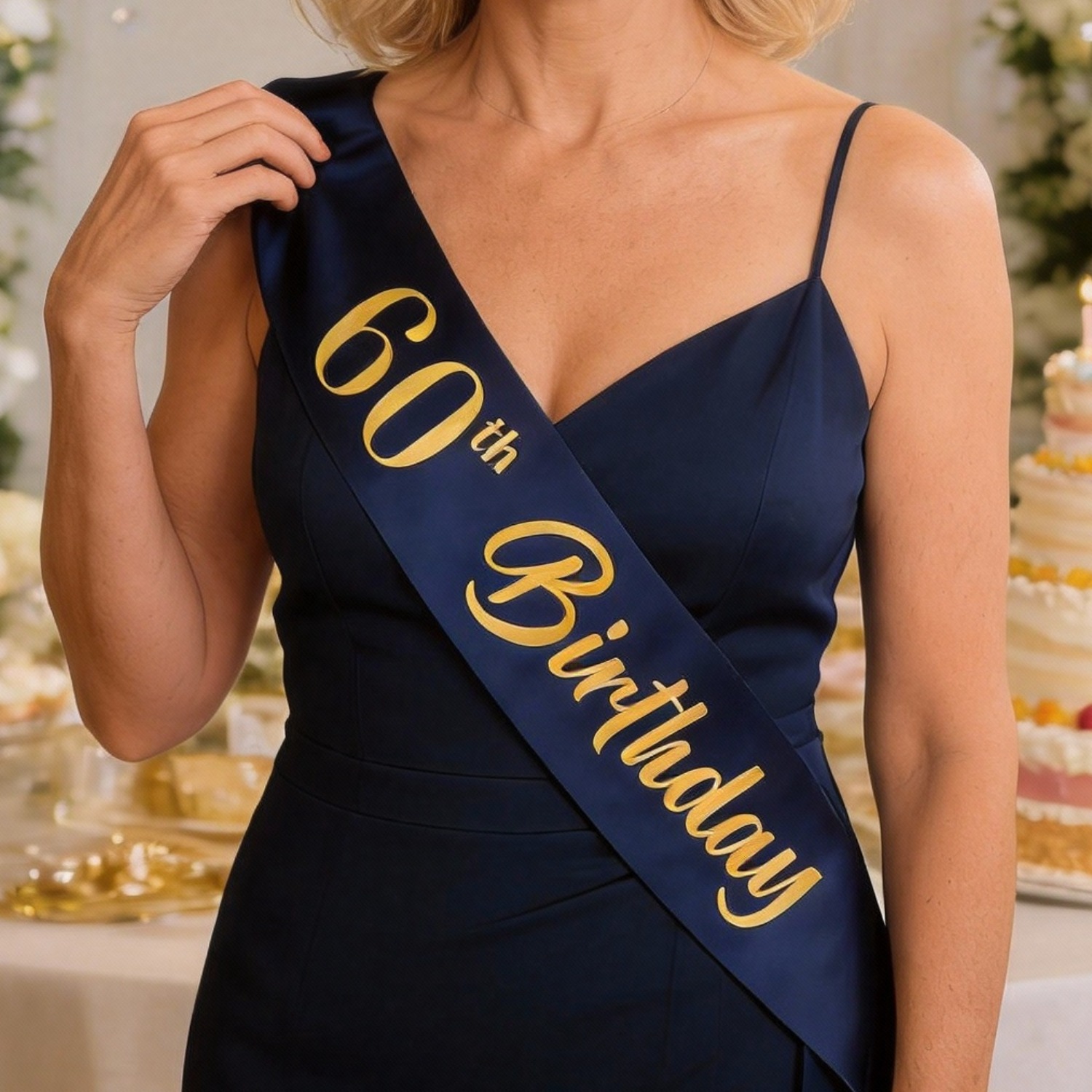 Image of 1pc 60th Birthday Women's Decoration, 60th Birthday Gift For Women, Party Photo Booth Prop