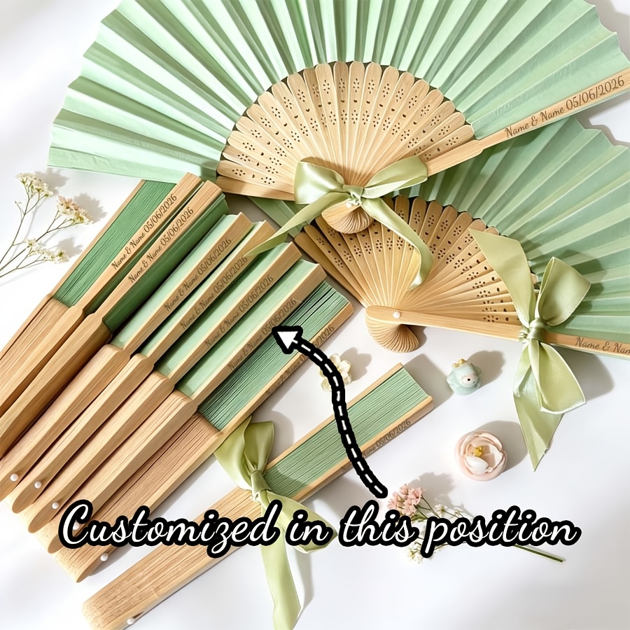 TEMU 53 pièces de cadeaux de mariage personnalisés nœud et éventail, adaptés pour d'invités de mariage, cadeaux de demoishe d', cadeaux d'enterrement
