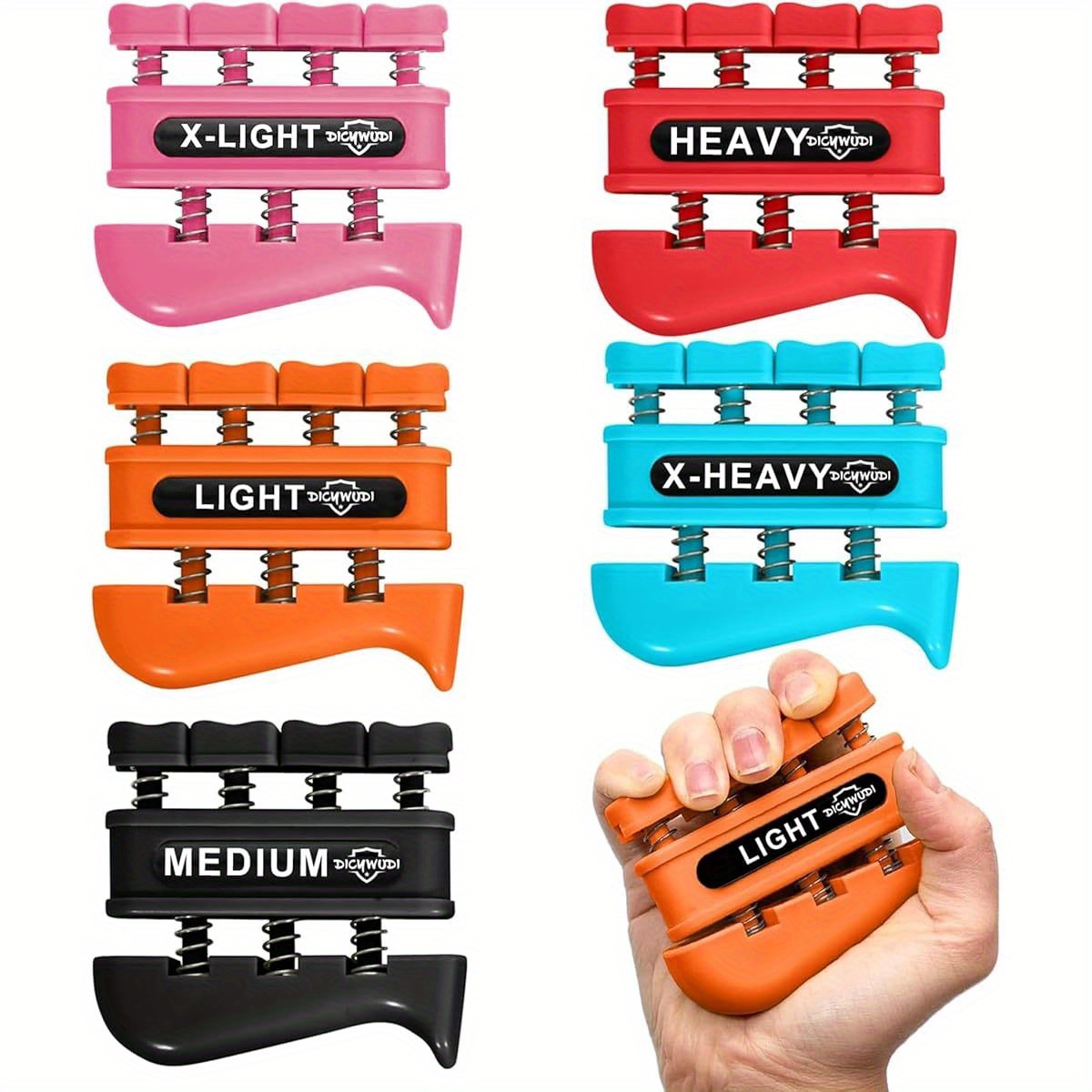 non   strength trainer with   levels heavy dynamic grip exercises portable finger wrist   trainer for gym climbing typing surgery rehab orange red black blue colors ideal for athletes musicians therapists no power needed typing   tool ergonomic handles durable construction hand exerciser athletes and musicians Product details 0