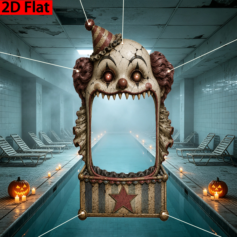 2D Party Photo Prop with Retro Clown Design