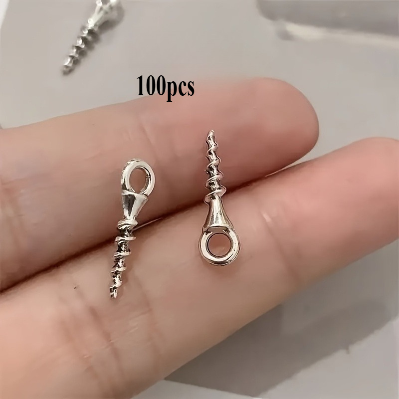 Image of 50pcs/100pcs Mini Diy Hole Screws Are Metal Screws, Suitable For Walls, Wood, Picture Frames, Cabinets, Living Rooms, And Kitchens