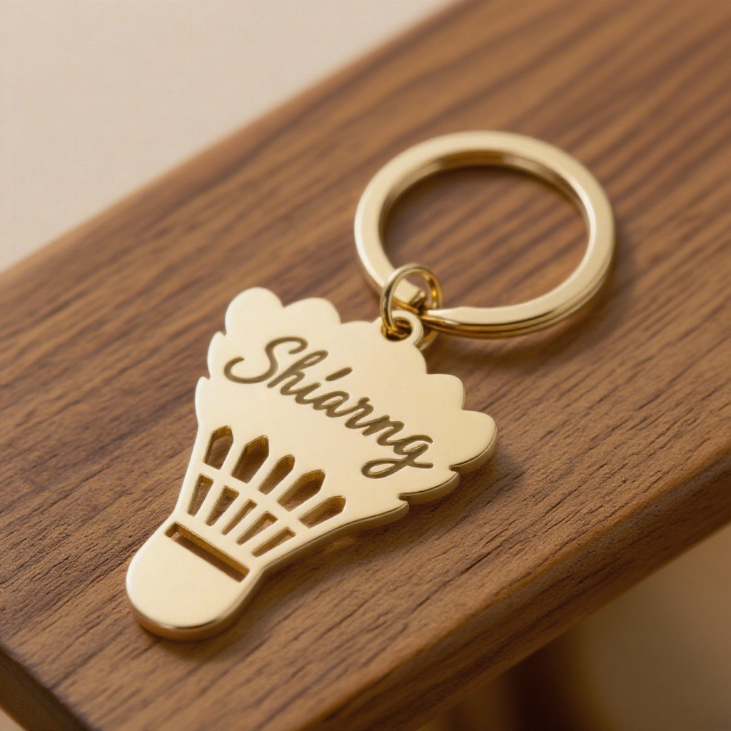 TEMU Custom Keychain Badminton Without Chain, 1pc Custom Personalized Badminton Graphic Keychain, Unique Trendy Fashion Keychain, Bag Pendant, ,