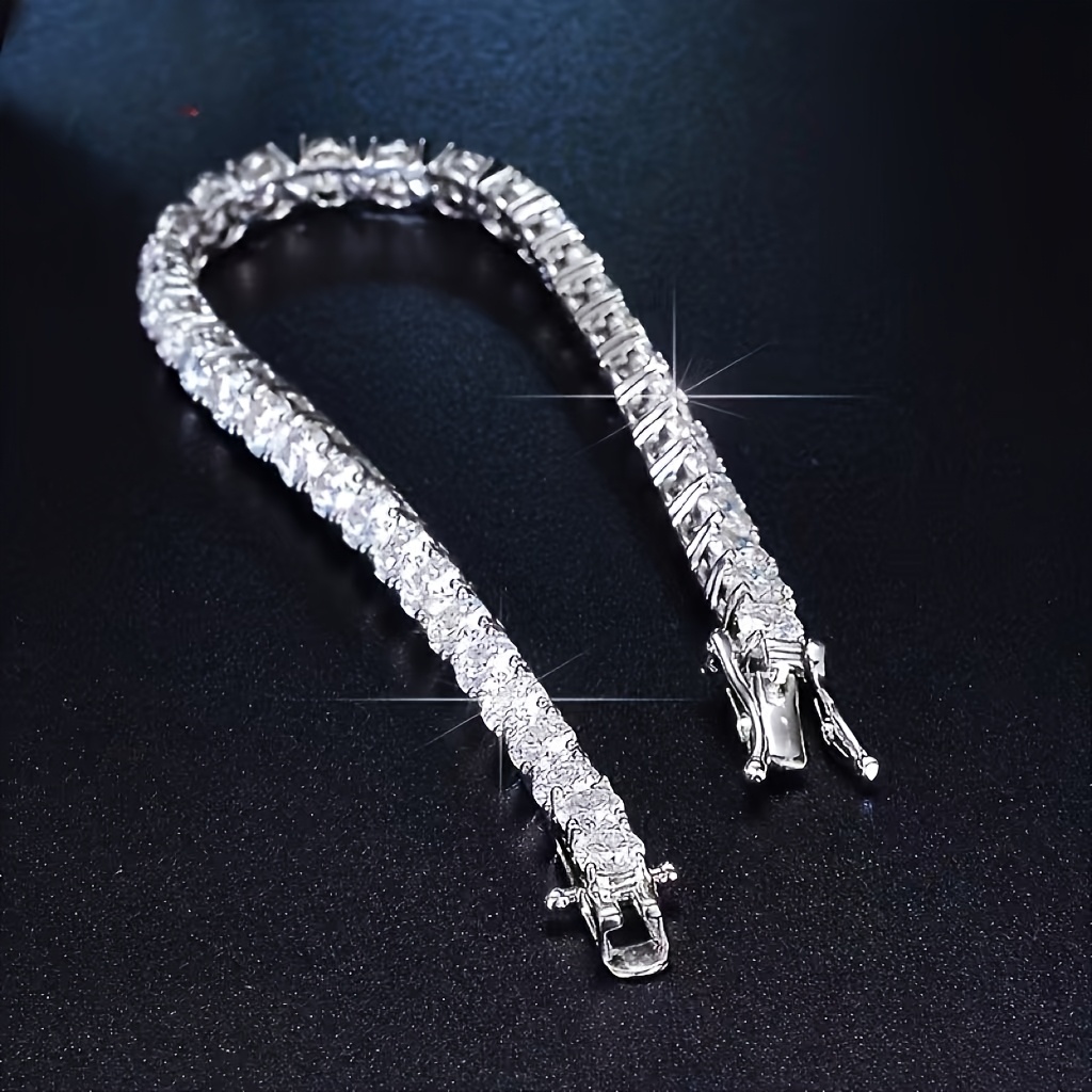 5mm 5A Zirconia Couple Style Tennis Bracelet