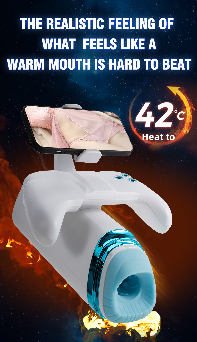 valentines day thanksgiving christmas gifts for men automatic male   with heating 10   telescoping 10   vibration game controller style rechargeable hands free stroker waterproof adult   toy for men easy to clean Product details 7