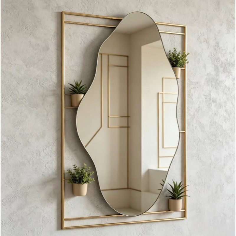 Nordic Style Irregular Cloud Wave Acrylic Wall Mirror