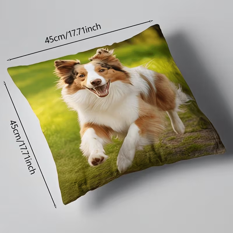 TEMU Custom Photo Pillowcase - Personalized Polyester, Ideal For Birthdays, Pets, Couples, - Diy Print Your Own Image - Perfect Gift - Sofa Cushion