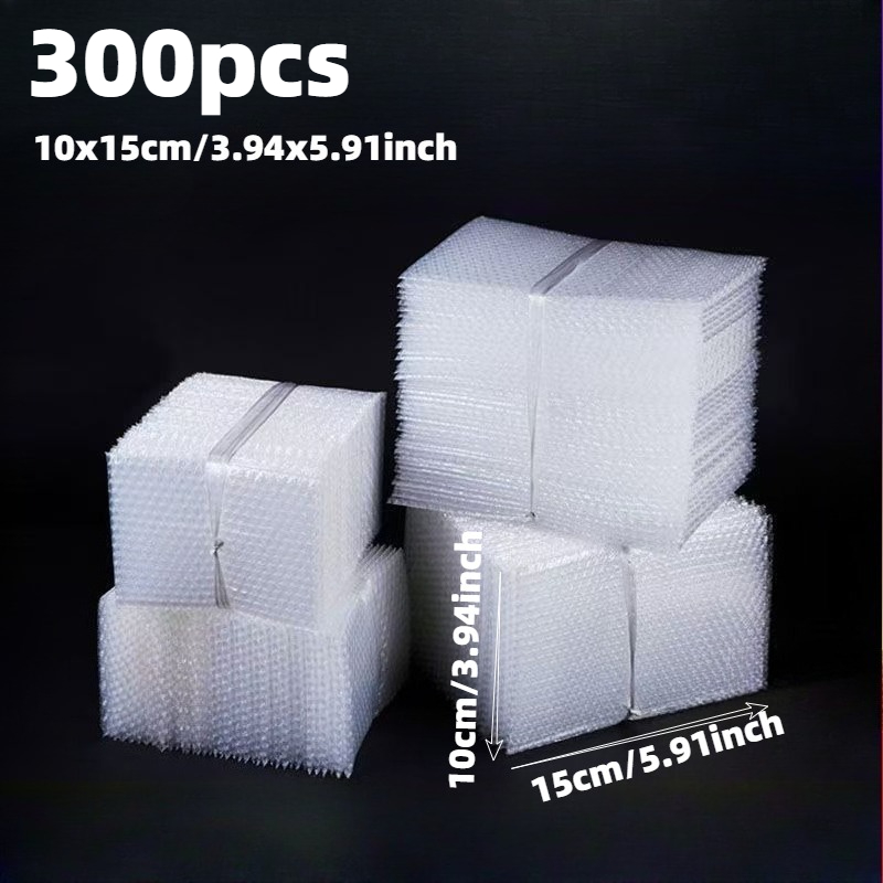 Image of 300pcs Transparent Plastic Bubble Mailers, Cushioning Packaging Bags, For Mailing And Packaging, Practical And Convenient, Small Business Supplies - Jewelry Making Display And Packaging Supplies