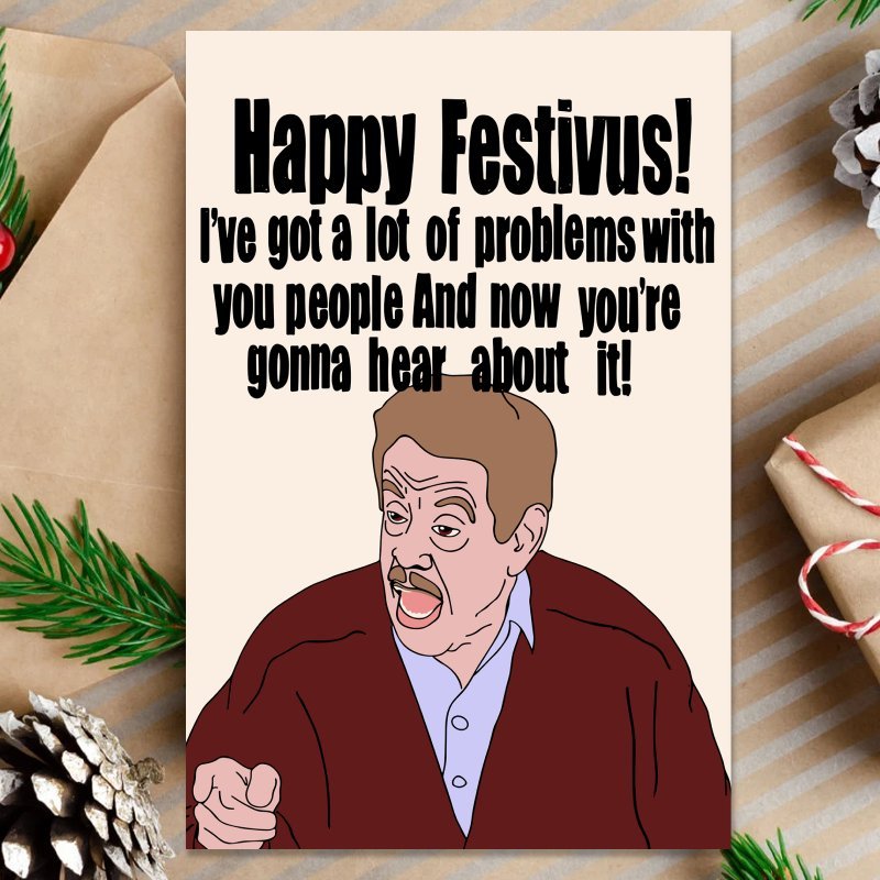 

Festivus Greeting 1pc - Humorous For , Unique Christmas Halloween ,