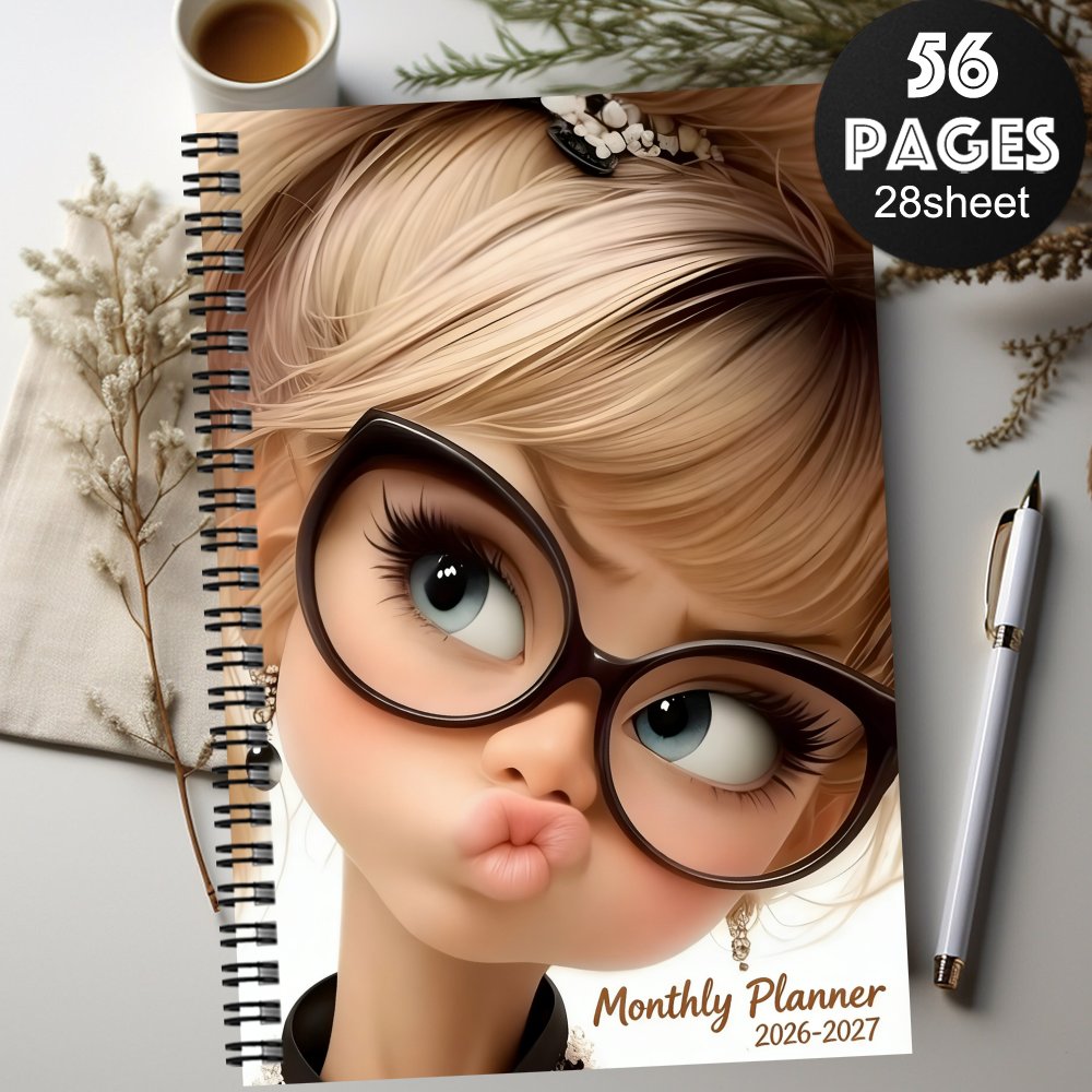 TEMU 1pc 14.5x21cm Cahier de Récords 2026, Agenda Mensuel, 1 Cahier de Récords, Agenda Mensuel de Taille Standard avec Agendas Mensuels & Listes de