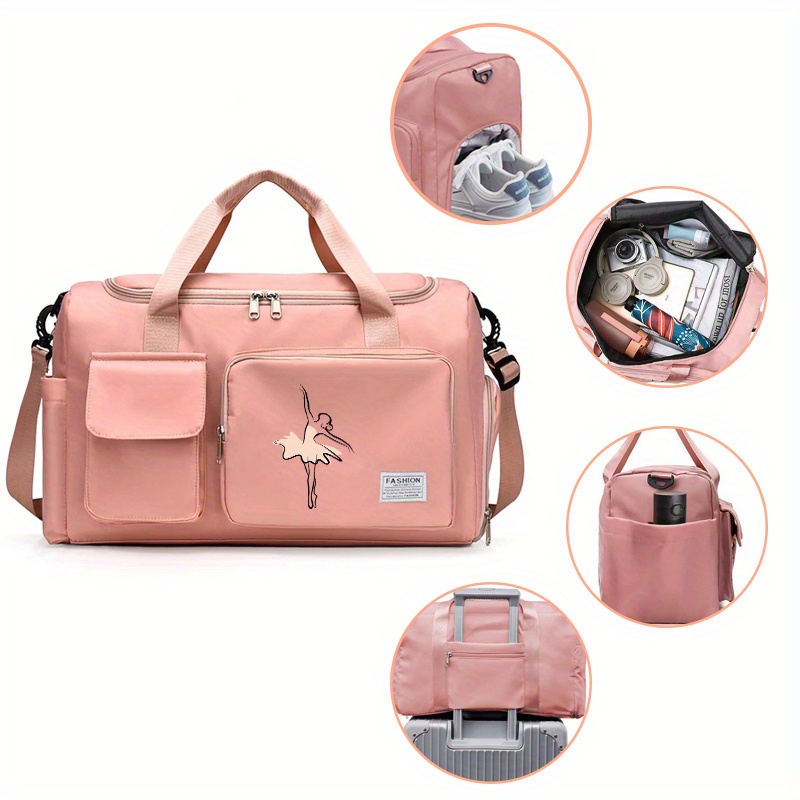 extra large lightweight travel duffel bag ballerina print Temu