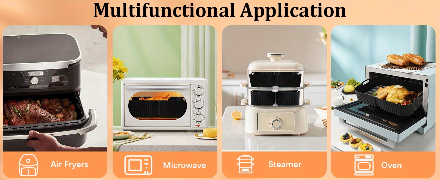 Airfryer Accessories for Ninja Foodi Flexdrawer AF500EU 10.4L, 1 x 10.4L and 2 x 5.2L Silicone Mould for Ninja Hot Air Fryer af500de Accessories, Other Accessories Included