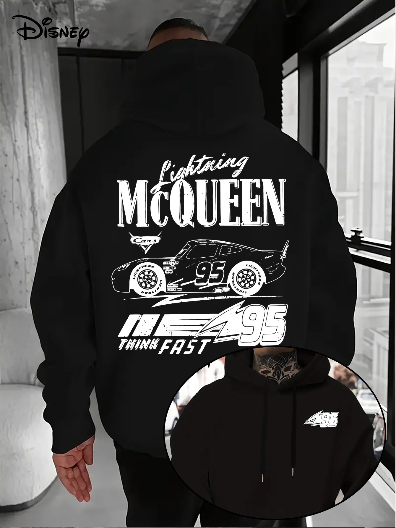  Cars   Hoodie - Official Movie Pullover Sweatshirt with Number 95,   Design, Machine Washable Hooded Sweater for Men, Birthday Outfit or Everyday      ,   Hoodie, Casual Wear,   Design, Comfortable Fabric,   Merchandise, Casual Wearers, Themed Clothing, Cartoon Print, Durable Material, Pullover Hoodie, Men S Clothing